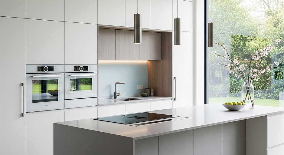 Modern minimalist office interior design for productive workspace by Inteligies